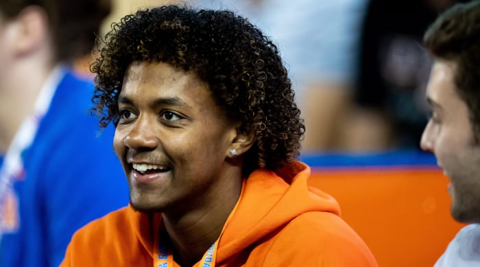 Former Florida commit Jaden Rashada while on a recruiting visit.